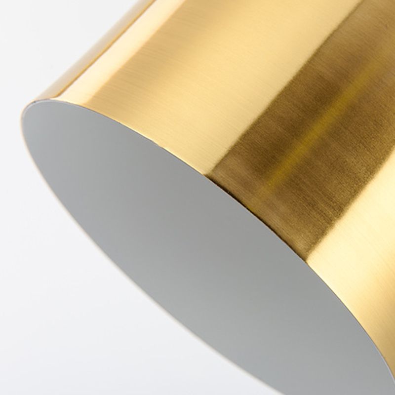 Lámpara de colgante de cilindro de hierro de luz de luz de un solo colgante moderno en oro en oro