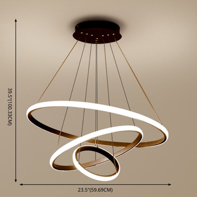 Rings Fissaggi di illuminazione a sospensione in metallo semplici apparecchi di illuminazione a sospensione camera da letto