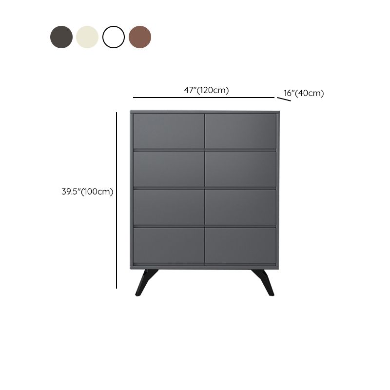 Contemporary Double Dresser Rubber Wood Horizontal Storage Chest Dresser for Bedroom