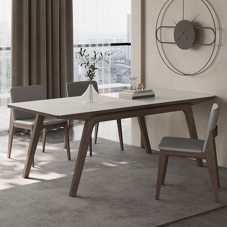 Modern 1/4/5/7 Pieces Dining Room Table Rectangle Stone Furniture in White