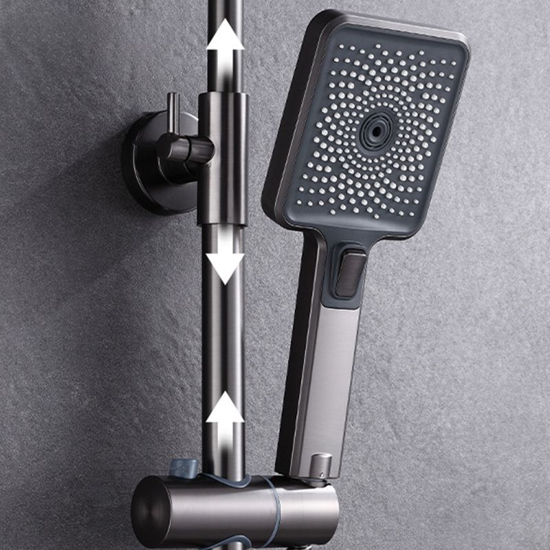 Modern Brass Shower System Adjustable Spray Pattern Shower Set