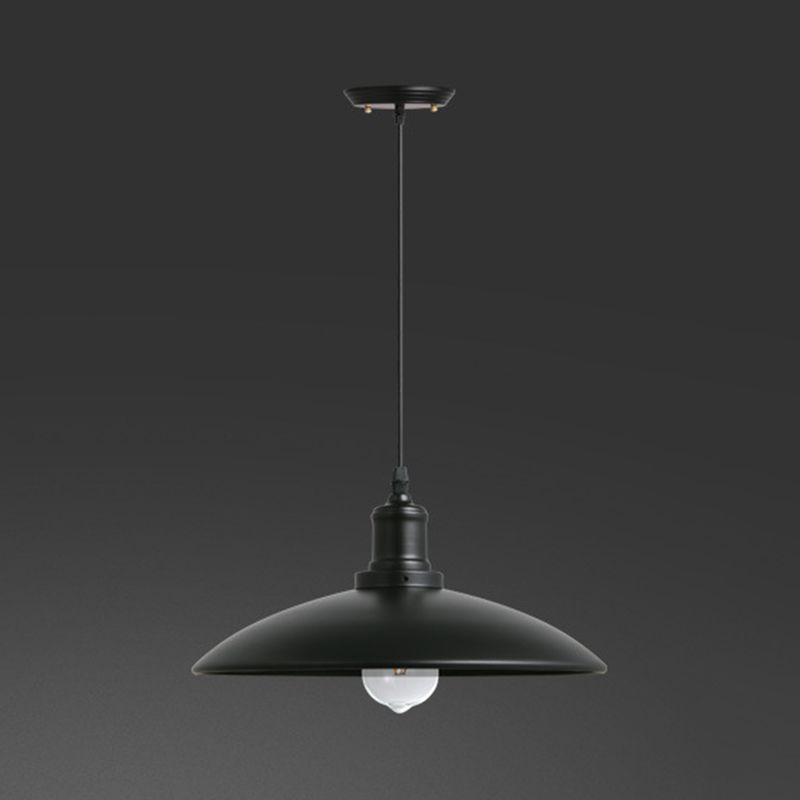 Industrial Retro Single Hanging Lamp Iron Dome Pendant Light with Iron Shade