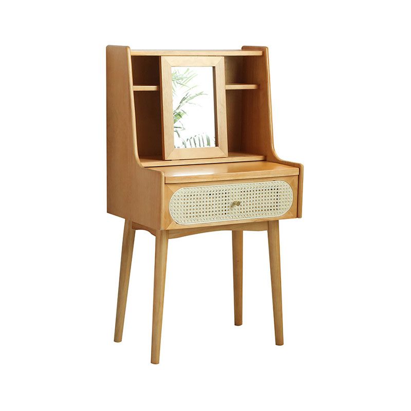 Scandinavian Bedroom 1 Drawers Solid Wood Removable Make-up Vanity