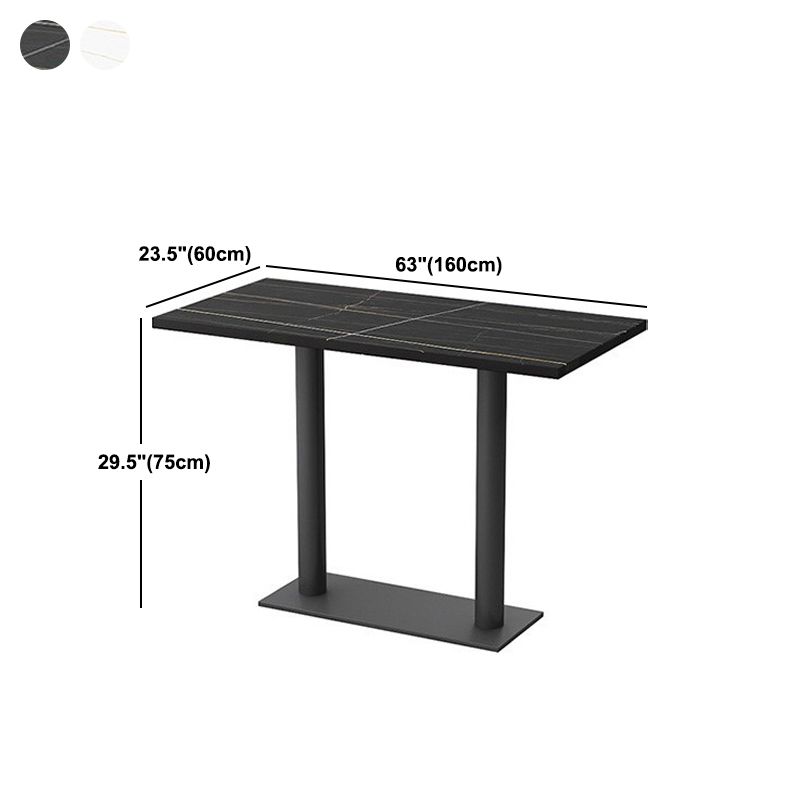 Industrial Style Dining Table Sintered Stone Table for Dining Room