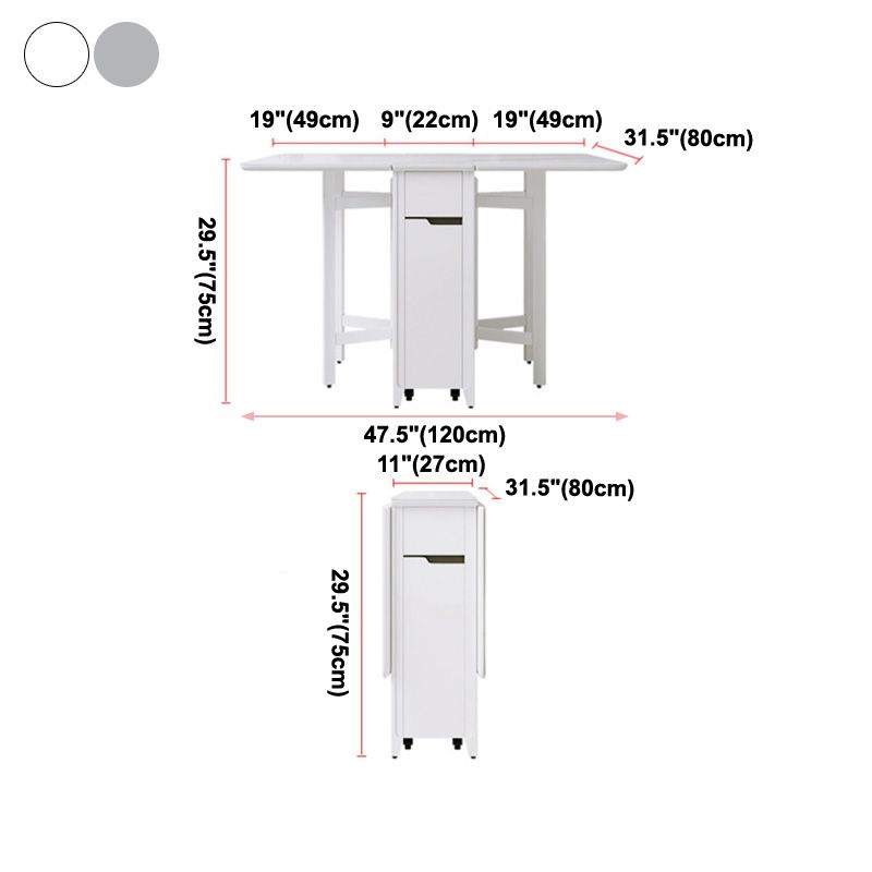 Rectangle Stone Dining Site Table Simplicity Style Drop Leaf Table for Home