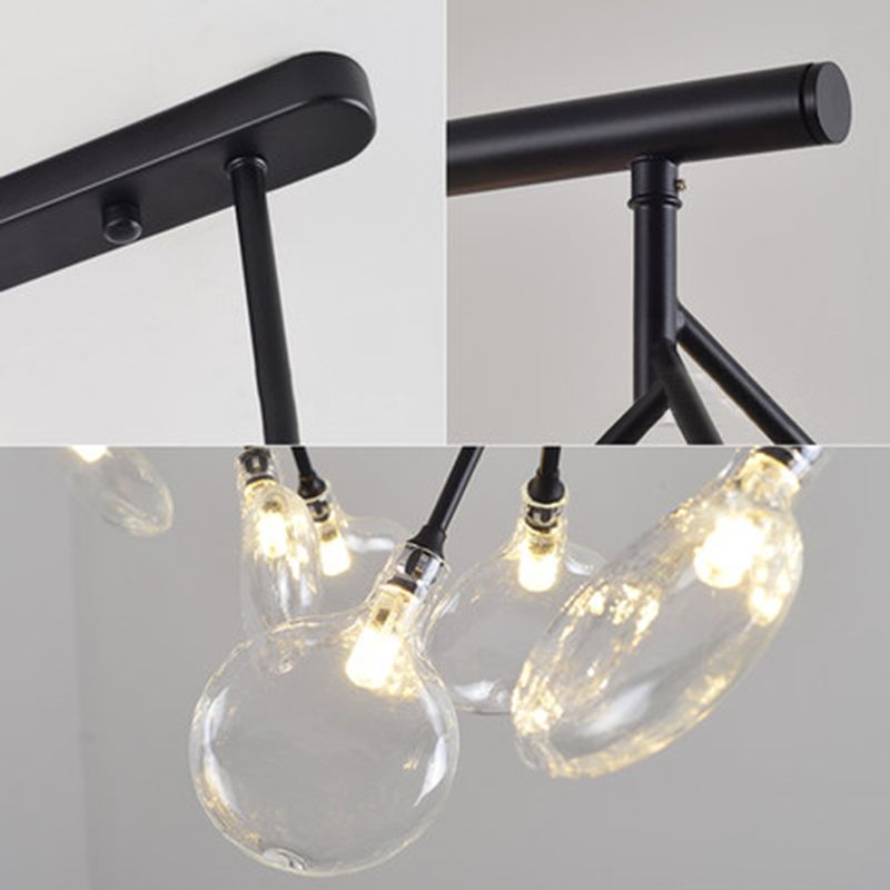 Partido de iluminación de la isla Fireflies colgante de isla de metal de estilo minimalista para comedor