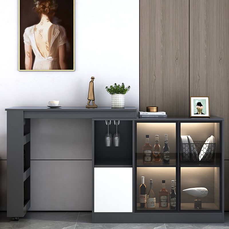 Contemporary Style Rectangle Wood Bar Height Table for Living Room