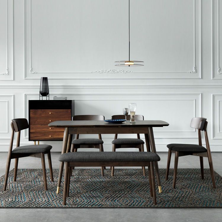 Traditional Luxury Furniture Rectangle Solid Wood Dining Site Table for Home