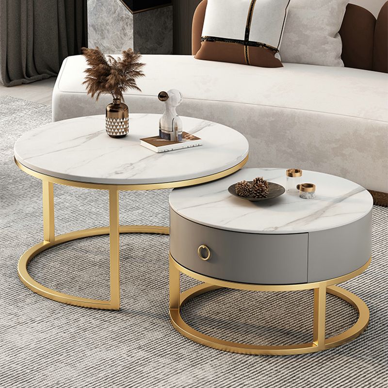 Slate Top Coffee Cocktail Table Frame Coffee or End Table with Drawe
