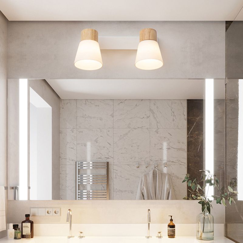 Tapered Wall Mount Light Fixture Modern Sconce Lamp for Washroom