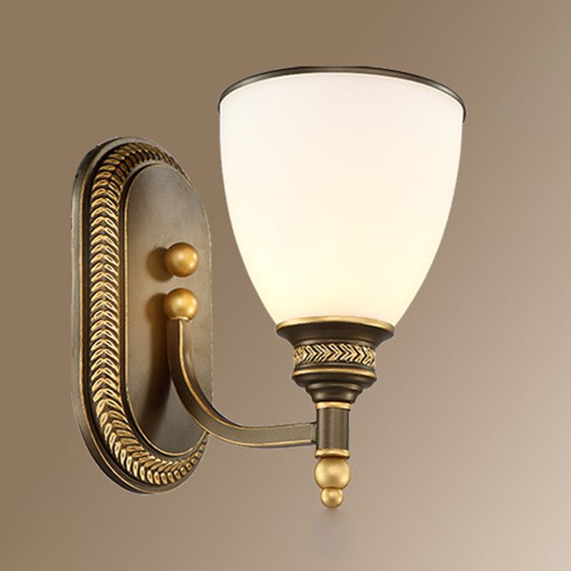 1 Light Bell Wall Mounted Light Fixture Industrial Style Metal Wall Sconce Lights