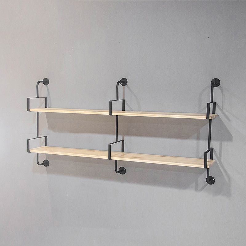 Wooden Floating Storage Bookshelf Modern Home Office Bookcase