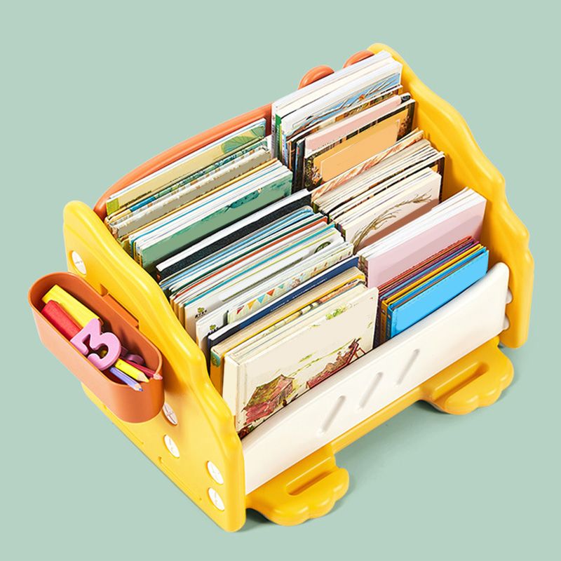 Plastic Book Display Contemporary Storage Bookcase with Animals