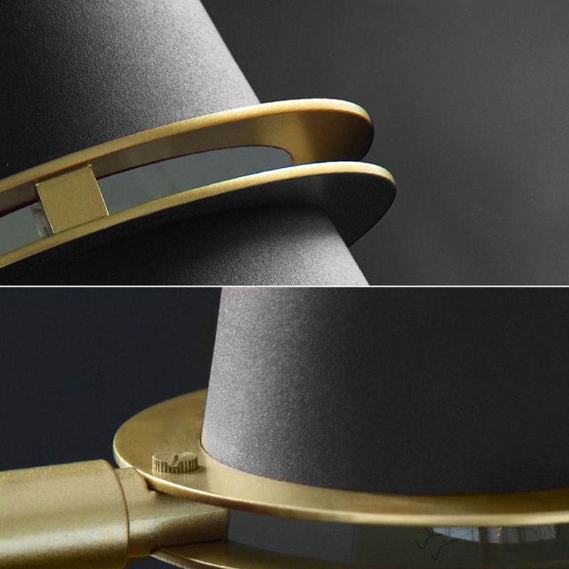 Single Cone Wall Mounted Sconce Modernism Metal Wall Light Sconces