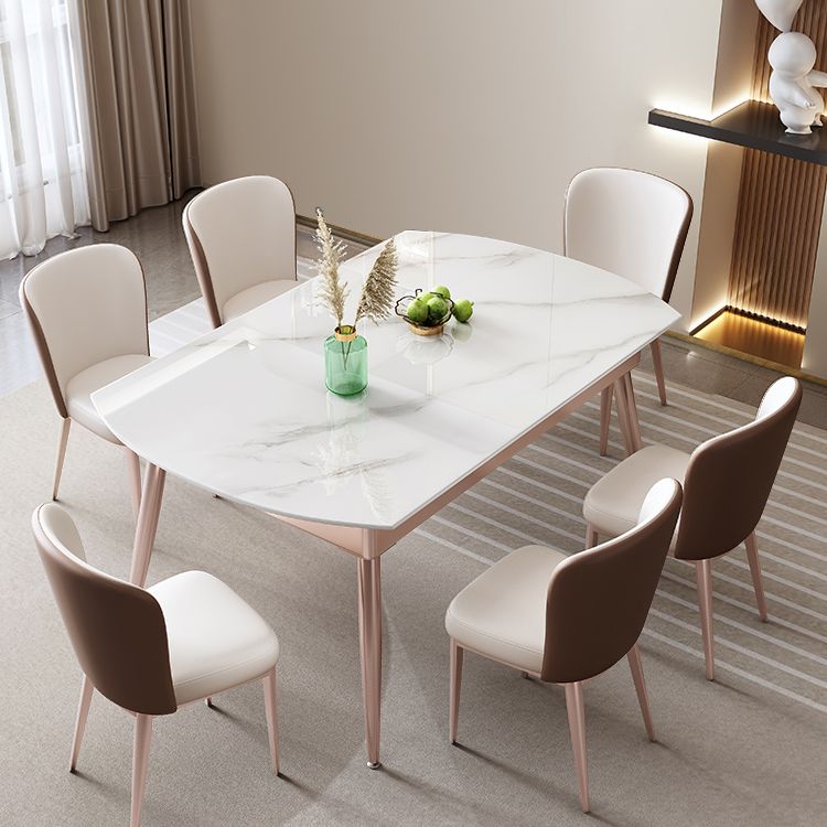 Glam Foldable Stone Dining Room Stainless Steel Base for Dining Room