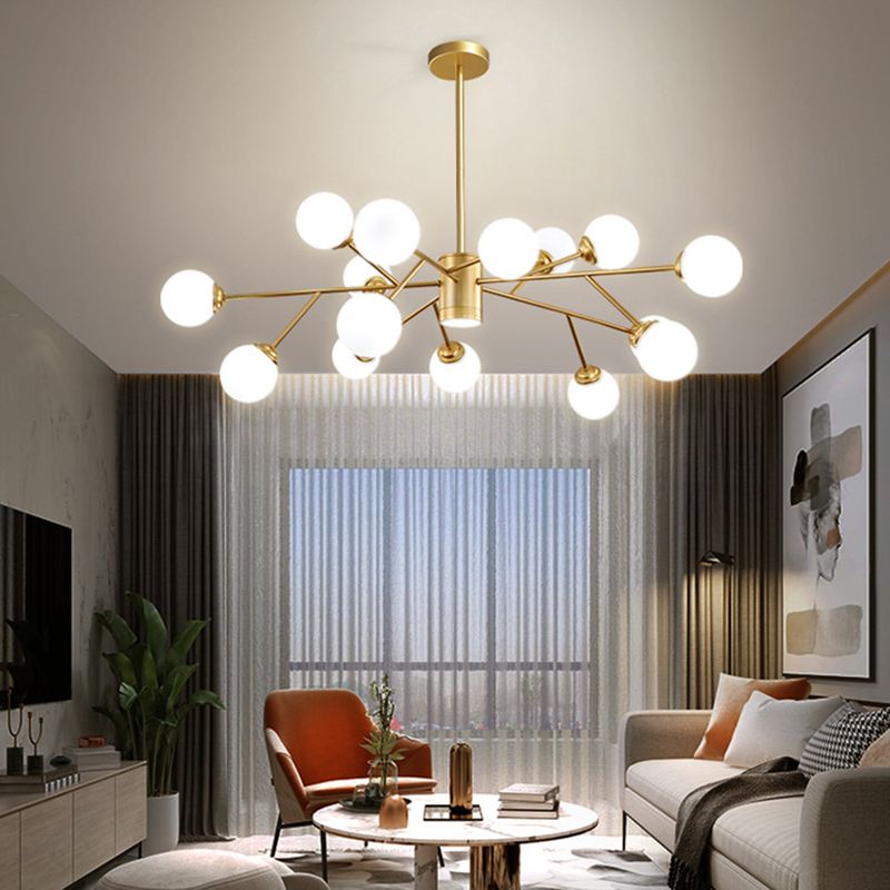 Palline di vetro lampadario a sospensione a sospensione Light Impiccomello per soggiorno per soggiorno