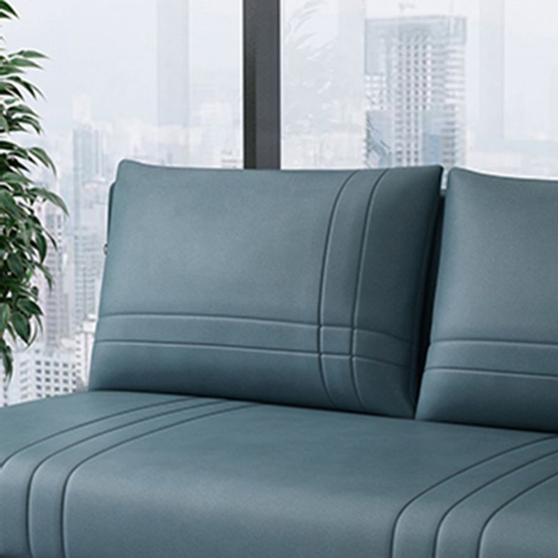 Faux Leather Contemporary Sofa Bed Armless Stain Resistant Bed Sofa Couch