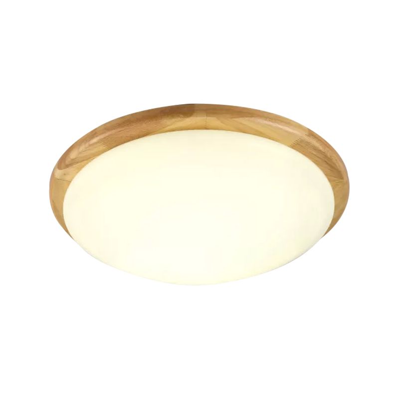 Modernism LED Close to Ceiling Lamp White Dome Flush Mount Fixture with Acrylic Shade in Warm/White/Natural Light