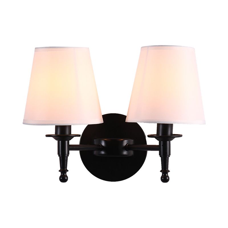 Wandleuchte aus Stoff mit Eimerschirm, Wandleuchte im Vintage-Stil, für Flur, Wandmontage
