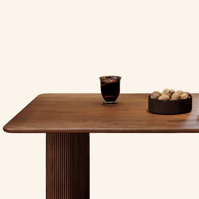 Mesa de comedor contemporánea mesa de madera maciza con 3 patas para cenar