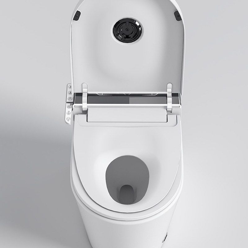 Modern White Heated Seat Toilet ABS Floor Mounted Flush Toilet with Seat