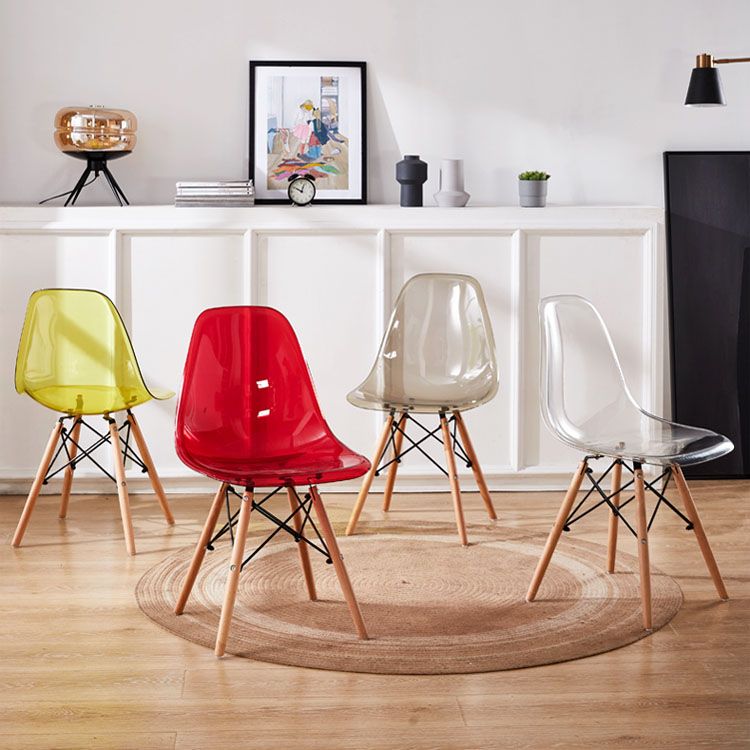 Sedia sala da pranzo scandinava in legno sedia laterale solido