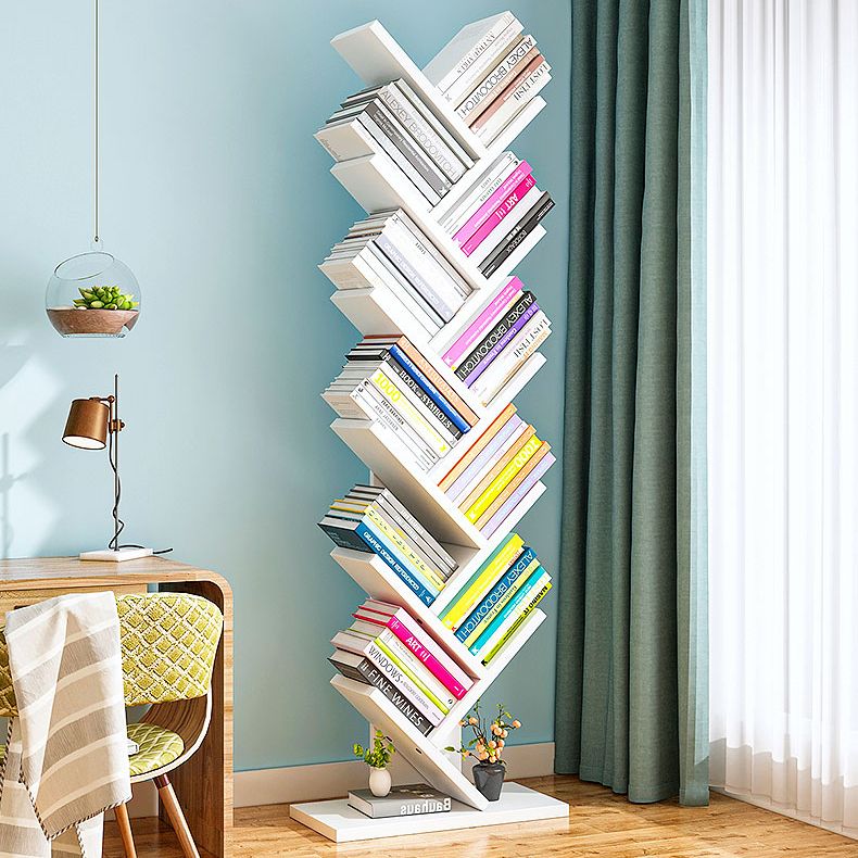 Contemporary Manufactured Wood Bookcase Open Bookshelf for Home