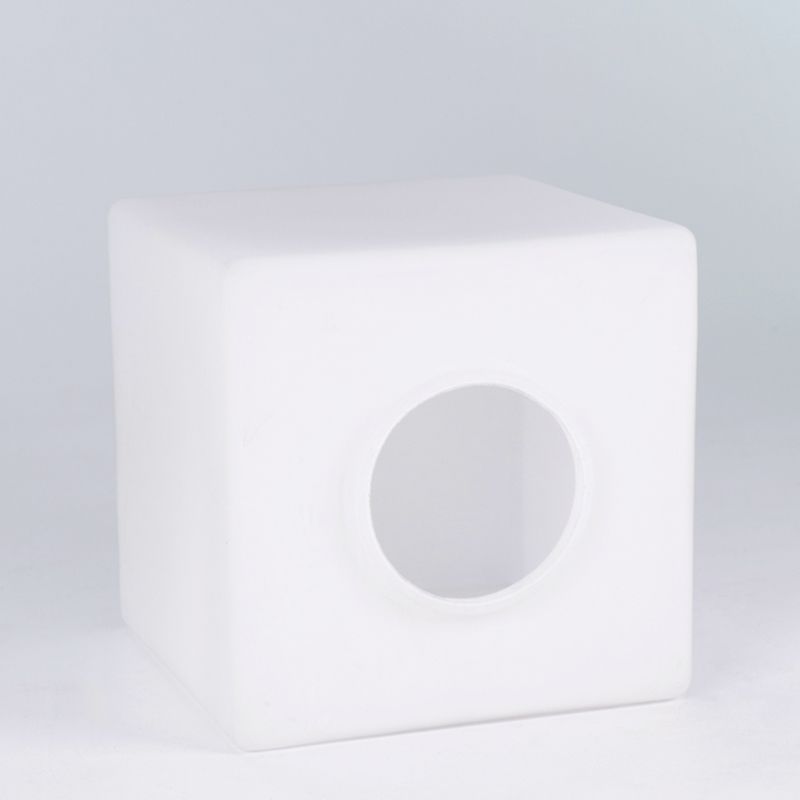 Contemporary Style Wood Desk Lamp White Glass Shade Table Light for Cafe Shop