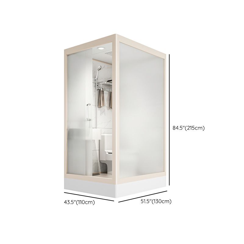 Rectangular Sliding Shower Enclosure Framed Shower Enclosure in White