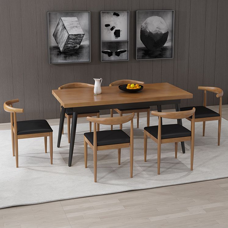 Industrial 1/2/5/7 Pieces Dining Set Solid Wood Dining Table Set