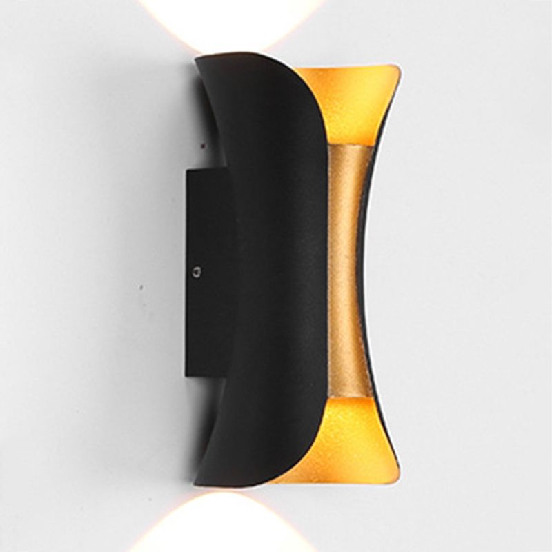 Metal Curved Lights Lights Modern Style 2 Lights Wall Washer Sconce