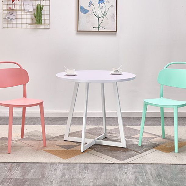 Metal Contemporary Dining Table Indoor Round Table for Kitchen