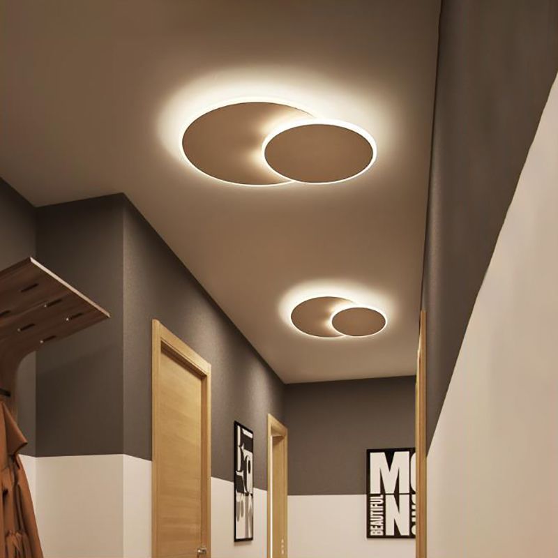 16"/19.5" Overlapping Creative Flush Mount Light Modern Acrylic Round/Square/Triangle Flush Mount