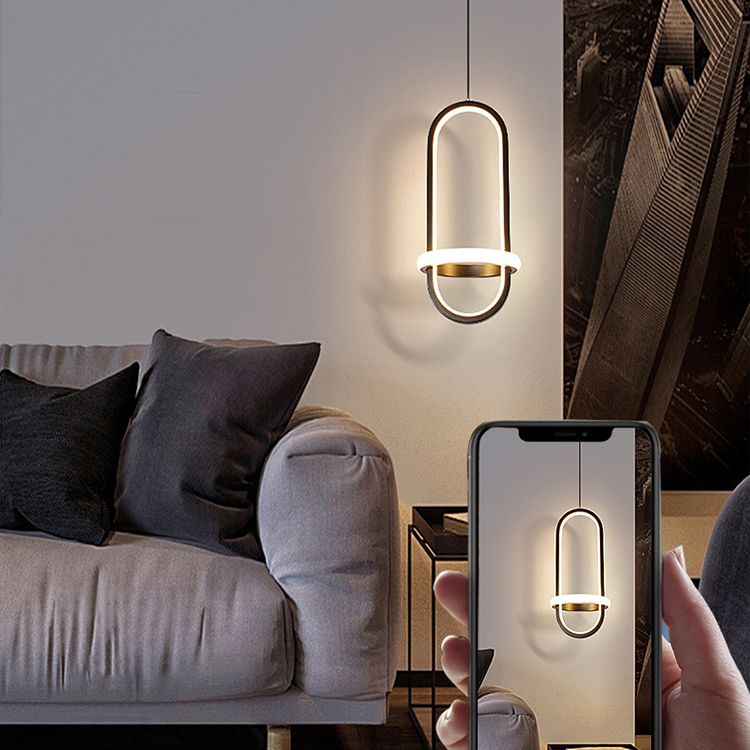 Chambre à coucher lampe suspendue moderne kit d'éclairage pendentif en aluminium linéaire avec 2 lumières