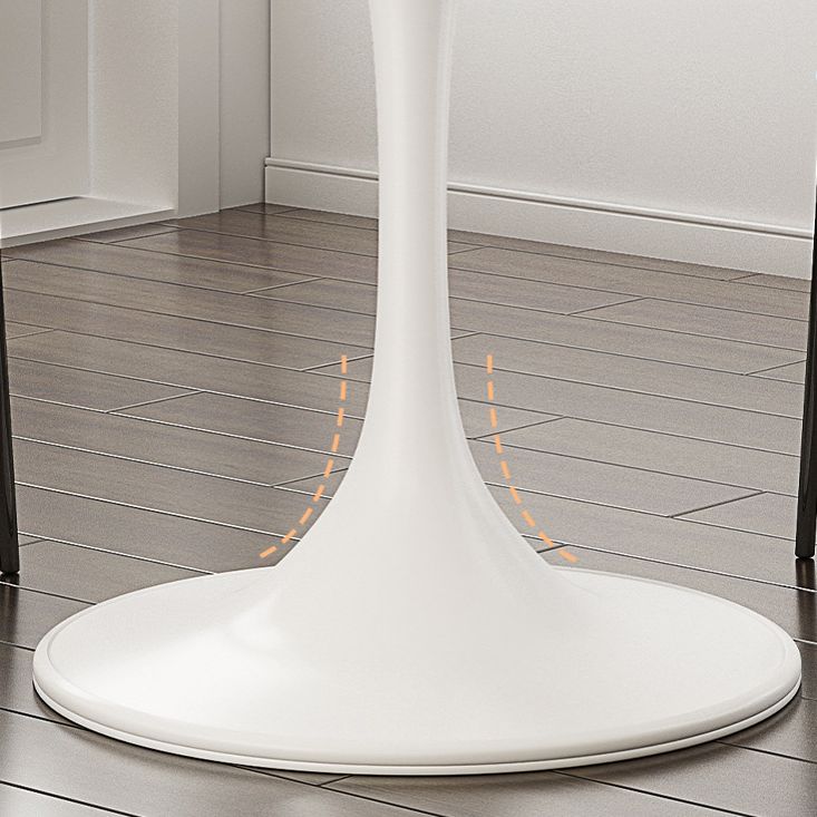 Stone Round Top Table Contemporary Dining Table with Pedestal Base