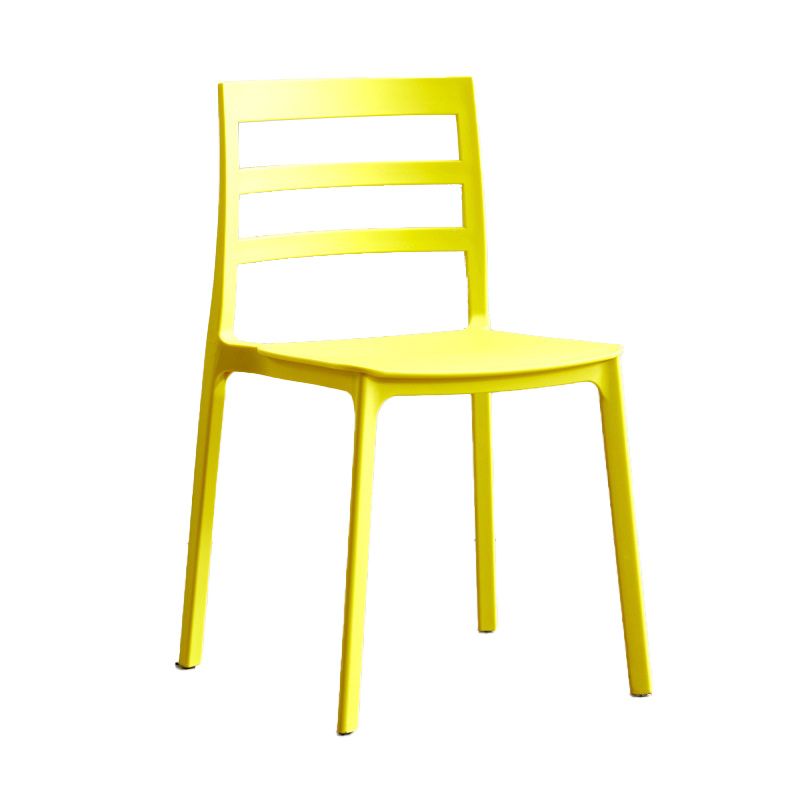 Plastic Scandinavian Armless Chair Stacking Indoor-Outdoor Chair