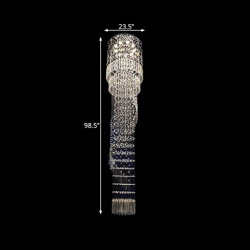 Gold 9 Heads LED LEDLING DE LA ILUMINIZACIÓN Modernismo en cascada múltiple lámpara colgante múltiple