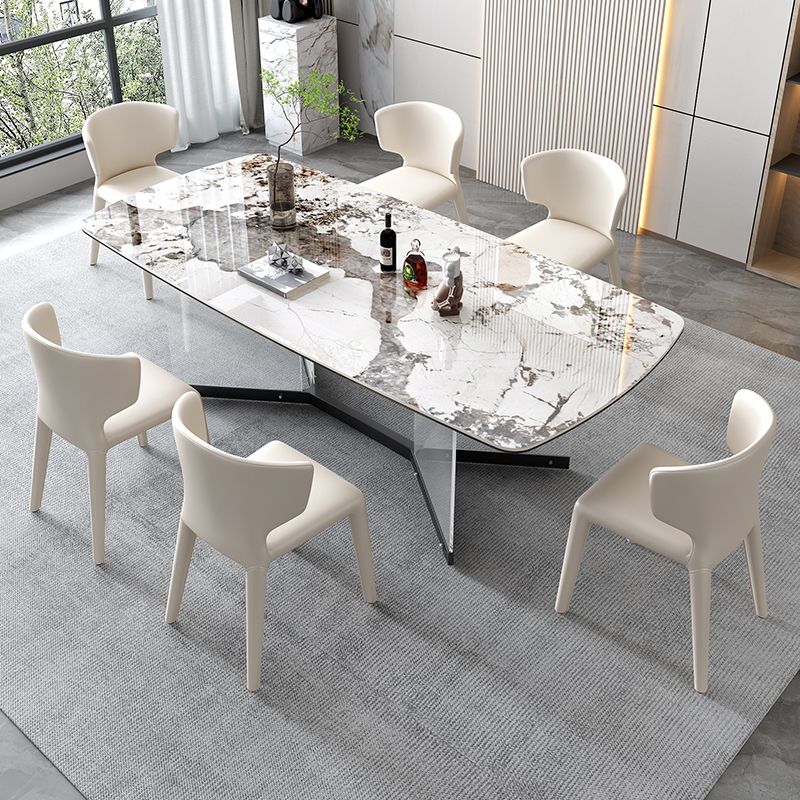 Contemporary 1/4/5/6/7 Pieces Dining Set Trestle Table Table Set for Home Use