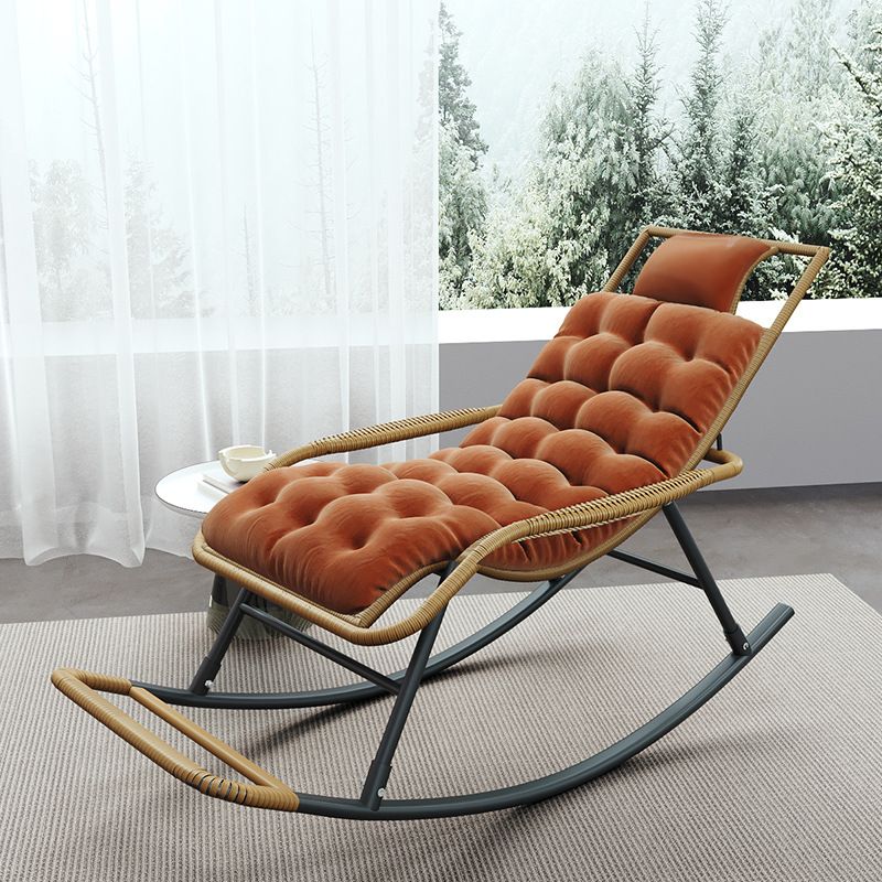 Modern Reclining Rocker Chair Wicker Rocking Chair for Home Decor