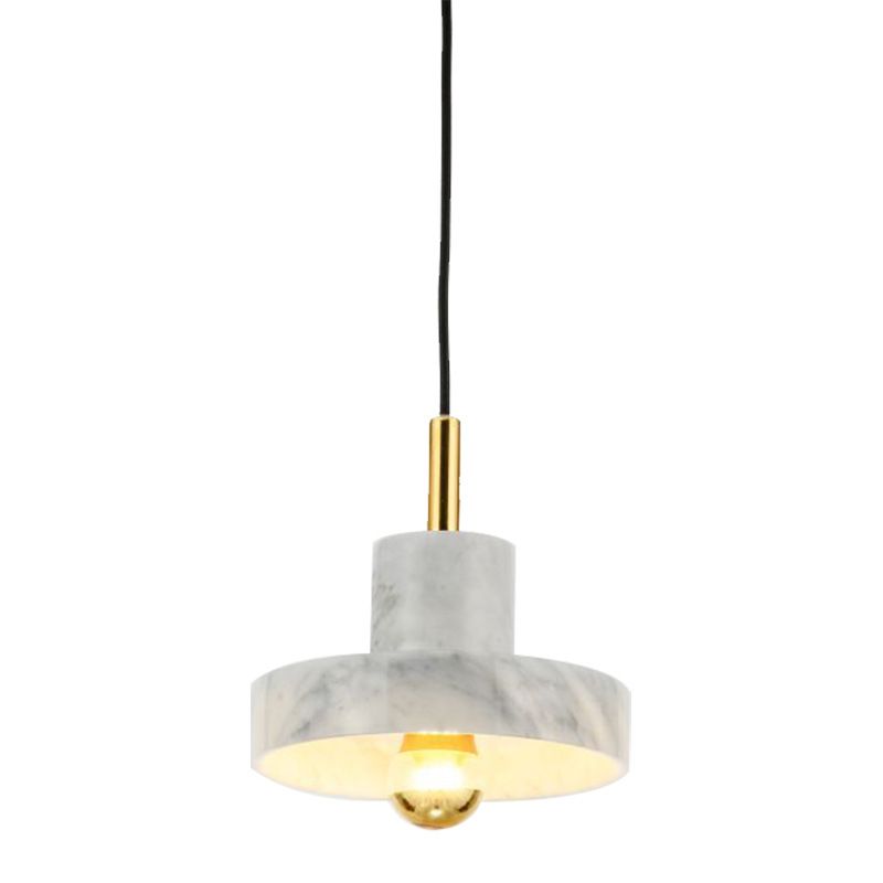 Noordse cilinderschaduw hanglamp, minimalistisch marmer met messing bovenste hangend licht voor woonkamer