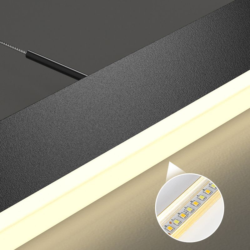 Iluminación de colgante estructurado negro mate lámpara de led metal para sala de estar para sala de estar