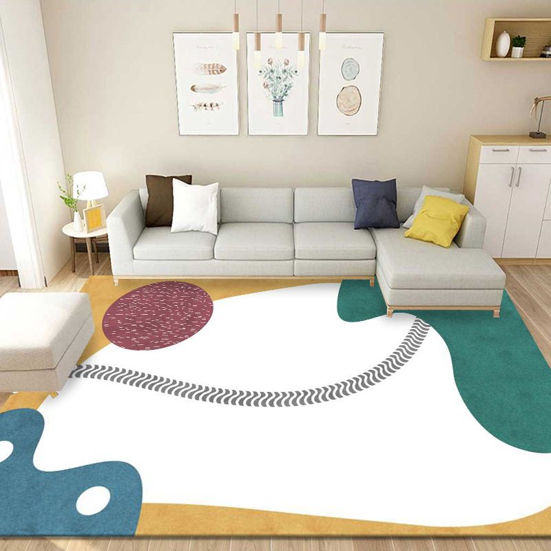 Alfombra nórdica nórdica poliéster block alfombra alfombra resistente a manchas para decoración del hogar