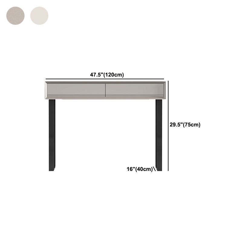 Gray/White 15.74" W x 29.521" H With Drawer Contemporary Makeup Table