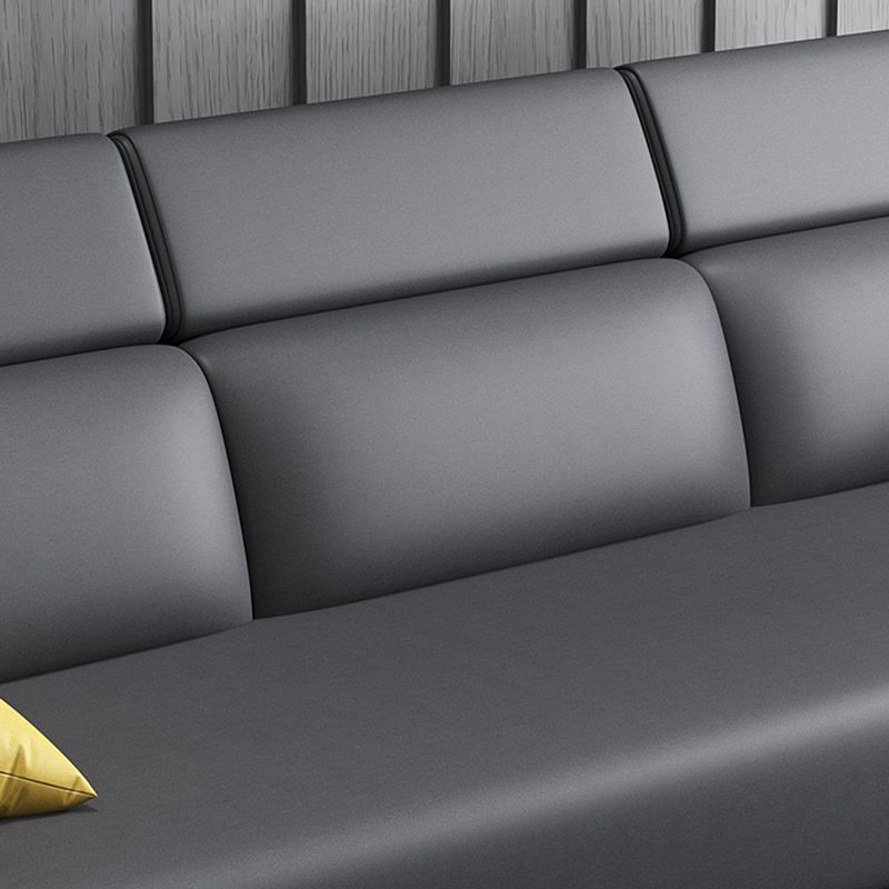 Fabric Pillow Top Arm Sectional Sofa 39.37"High Adjustable Cushion Back Sofa