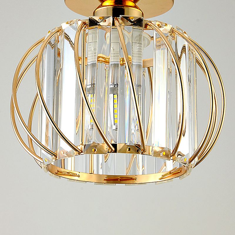 Lantern Hanging Ceiling Light Minimalist Style Crystal Hanging Pendant Light for Aisle