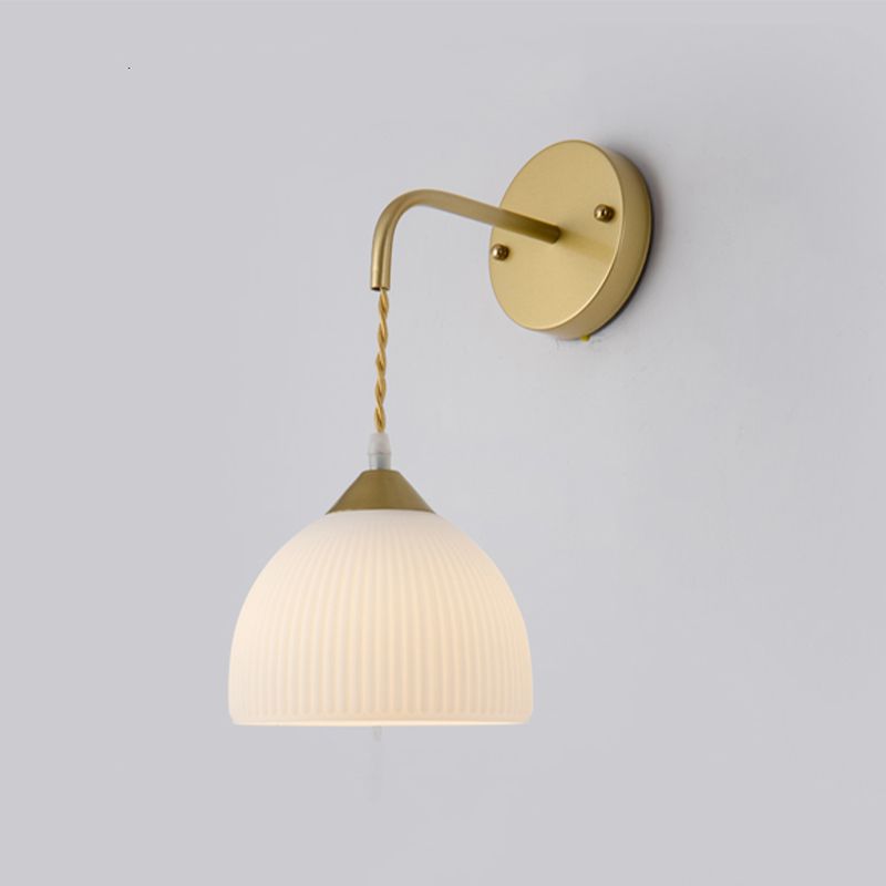 Postmodern Glass Wall Light Fixture Minimalist Wall Light Sconce for Bedroom