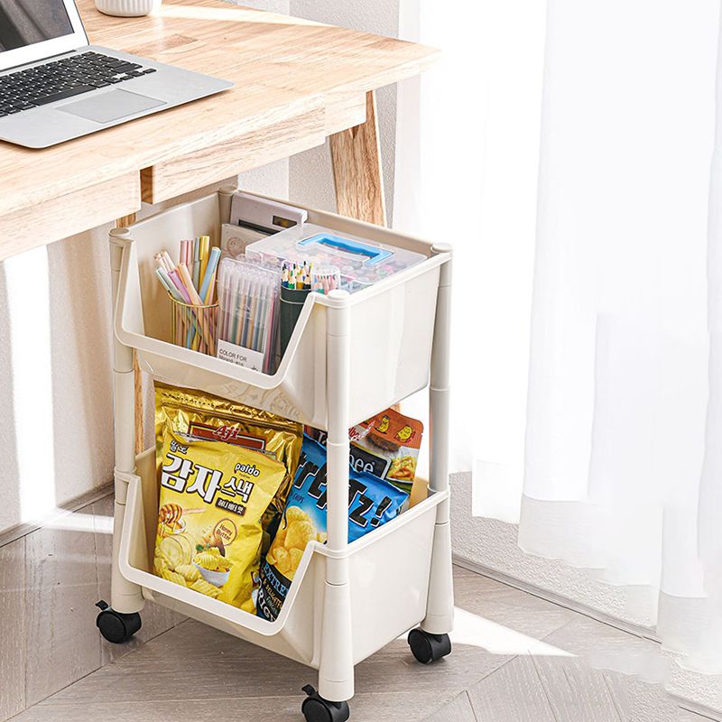 Urban Closed Back Shelf Bookcase Plastic/Acrylic Bookshelf with Caster