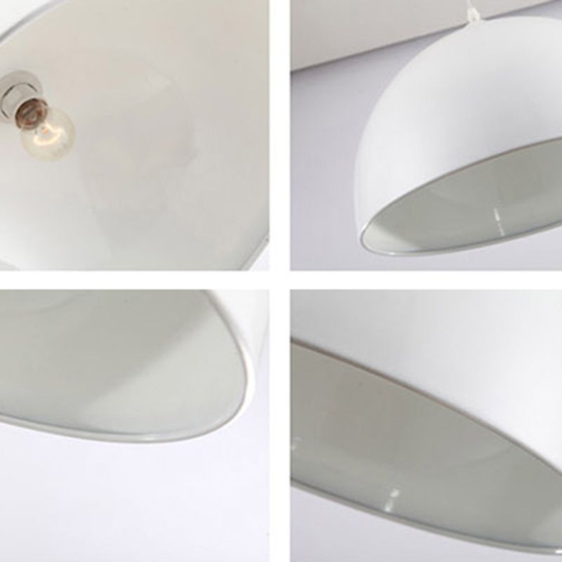 Lámpara colgante de tono de cúpula de 1 luces, luz colgante de metal contemporáneo para restaurante