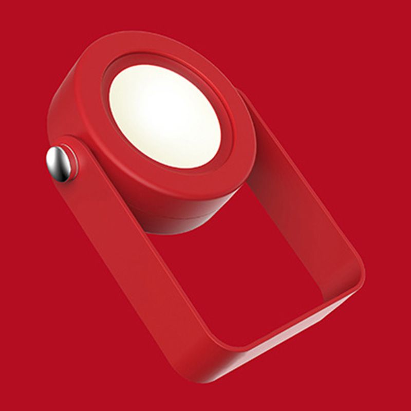 Portable Round Night Light Creative Lampshade Foldable Design Acrylic Bedroom LED Lantern Table Lamp