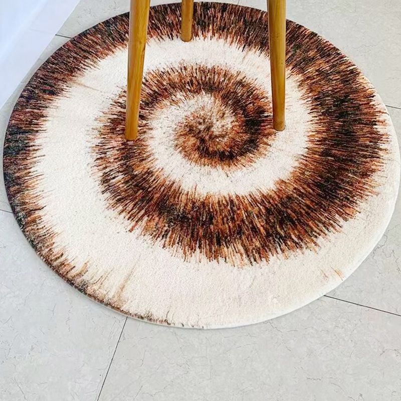 Brown Graphic Carpet Polyester Minimalist Carpet Stain Resistant Carpet for Home Decor